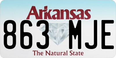 AR license plate 863MJE