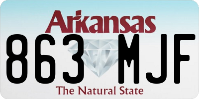 AR license plate 863MJF