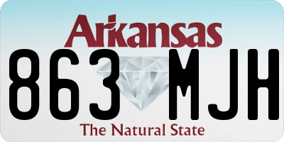 AR license plate 863MJH