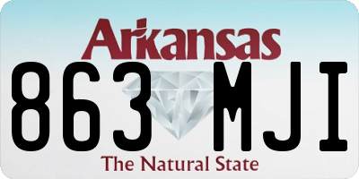 AR license plate 863MJI