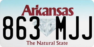 AR license plate 863MJJ