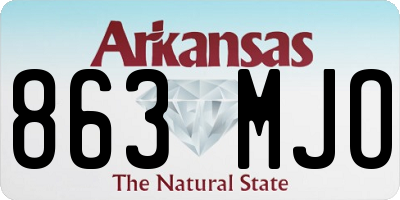 AR license plate 863MJO