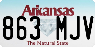 AR license plate 863MJV