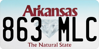 AR license plate 863MLC