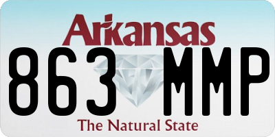 AR license plate 863MMP