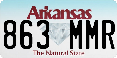 AR license plate 863MMR