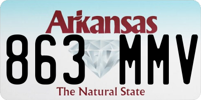 AR license plate 863MMV