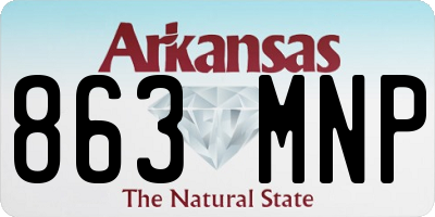 AR license plate 863MNP