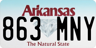 AR license plate 863MNY