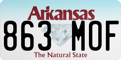 AR license plate 863MOF