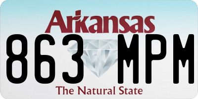 AR license plate 863MPM