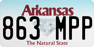 AR license plate 863MPP