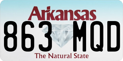 AR license plate 863MQD