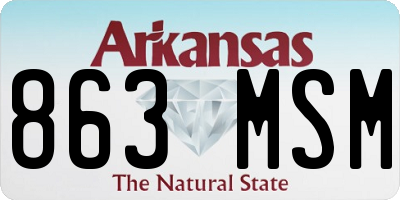 AR license plate 863MSM