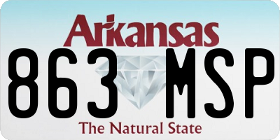 AR license plate 863MSP