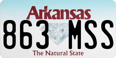 AR license plate 863MSS