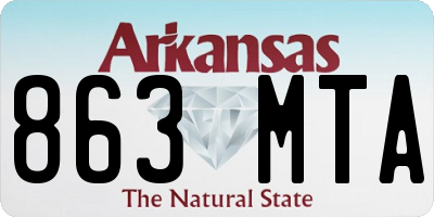 AR license plate 863MTA