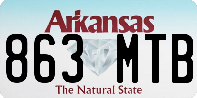 AR license plate 863MTB
