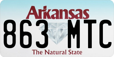 AR license plate 863MTC