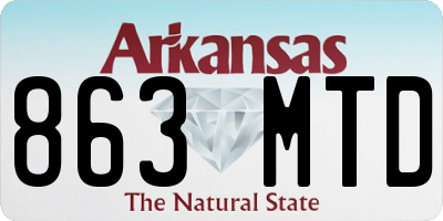AR license plate 863MTD