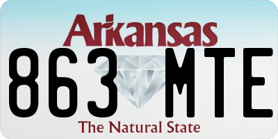 AR license plate 863MTE