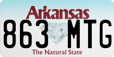 AR license plate 863MTG