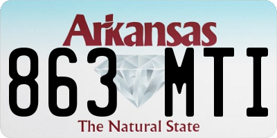 AR license plate 863MTI