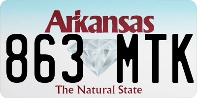 AR license plate 863MTK