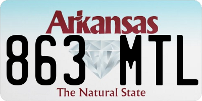 AR license plate 863MTL