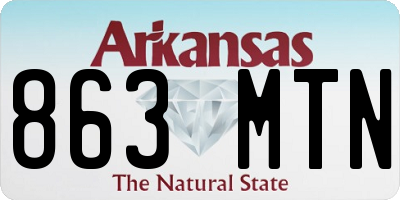 AR license plate 863MTN
