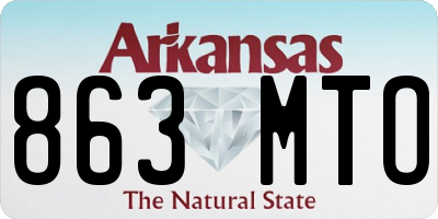 AR license plate 863MTO