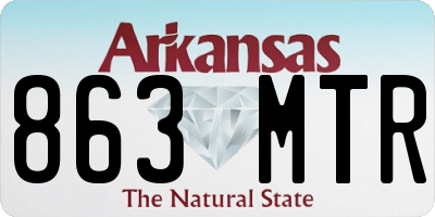 AR license plate 863MTR