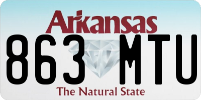 AR license plate 863MTU