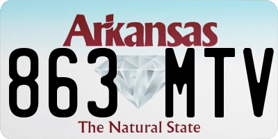 AR license plate 863MTV