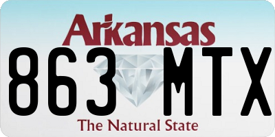 AR license plate 863MTX