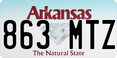 AR license plate 863MTZ