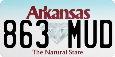 AR license plate 863MUD