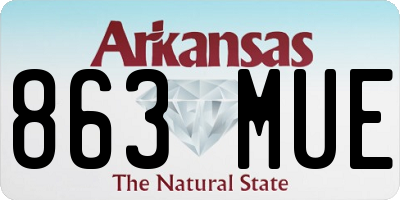AR license plate 863MUE