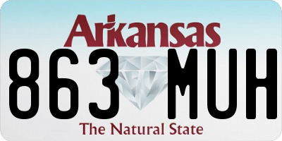 AR license plate 863MUH