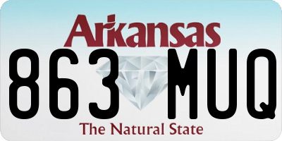 AR license plate 863MUQ