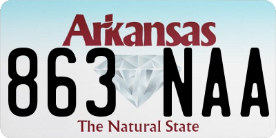 AR license plate 863NAA