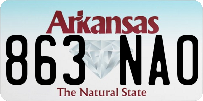 AR license plate 863NAO