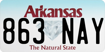AR license plate 863NAY