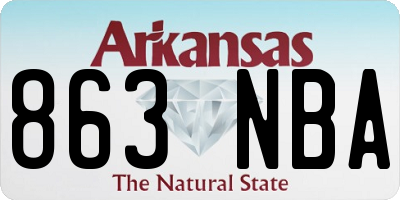 AR license plate 863NBA