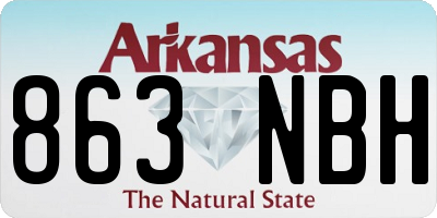 AR license plate 863NBH
