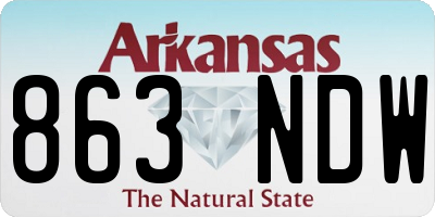 AR license plate 863NDW