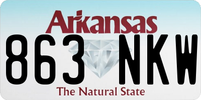 AR license plate 863NKW