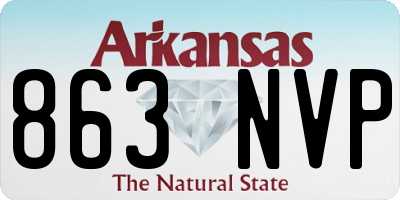 AR license plate 863NVP