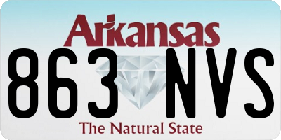 AR license plate 863NVS