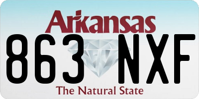 AR license plate 863NXF